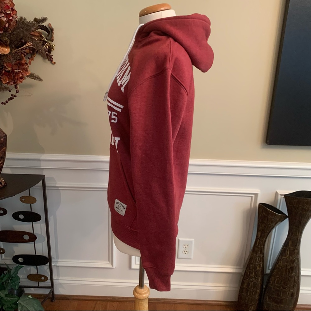 ⭐️SOLD⭐️Women's Dutch Denim Amsterdam Industry Hoodie | Small | Cranberry - Picture 4 of 9